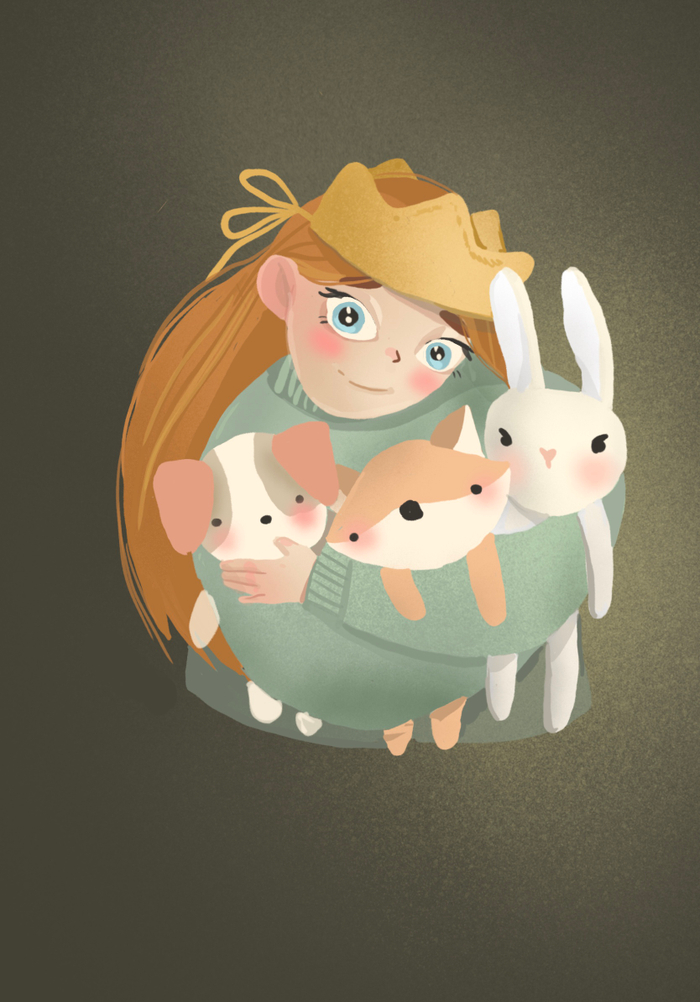 Девочка с игрушками