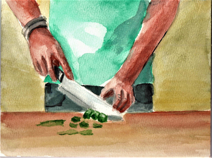 Редакционная иллюстрация к статье «Как выбрать кухонный нож»