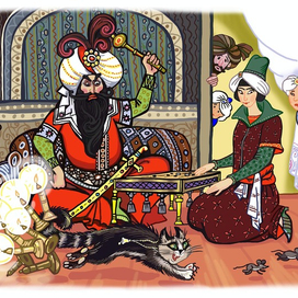 Иллюстрация к сказке "Сообразительная Зарнияр"