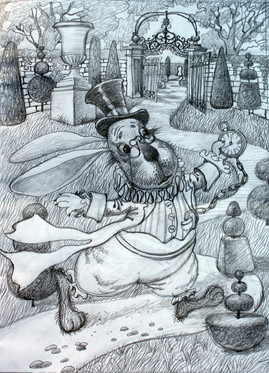 Эскиз образа Белого Кролика