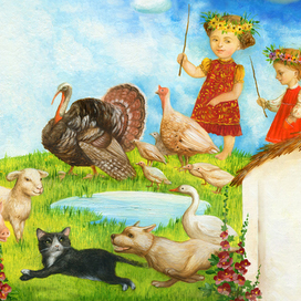 Ішов індик понад водичкою