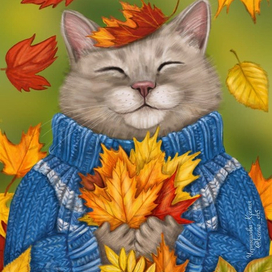 Осенний кот.