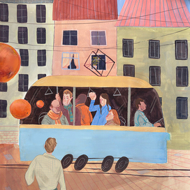 Иллюстрация из серии "Апельсиновая девушка"