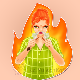 Стикер "Злость художника на пике"