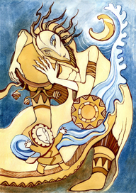 Северные легенды.О том как солнце и луну добывали.