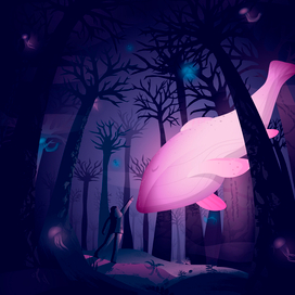 Whale in the forrest