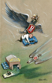 Иллюстрация для журнала " За рулем"