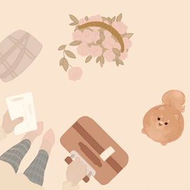 Иллюстрация к произведению С.Маршака "Багаж"