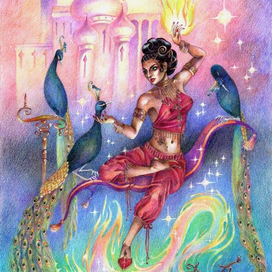 Колдовство павлинов вызвало Джинна.