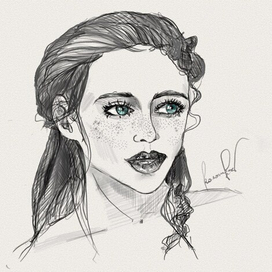 Didgital портрет с текстурой