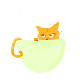 Cat in cup