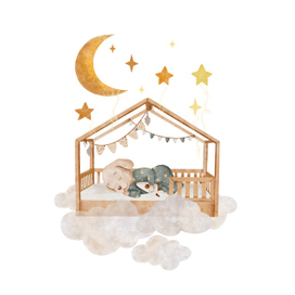 Спящий щенок детская иллюстрация 