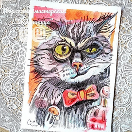 Кот Бегемот. – Это водка? – слабо спросила Маргарита. Кот подпрыгнул на стуле от обиды. – Помилуйте, королева, – прохрипел он, – разве я позволил бы себе налить даме водки? Это чистый спирт!