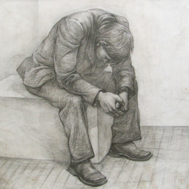 "Натурщик" 60x60., бум.карандаш., 2014г. 