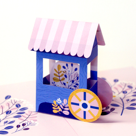 Pop-up открытка "Цветочная лавка"