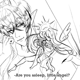 Иллюстрация Демон и ангел