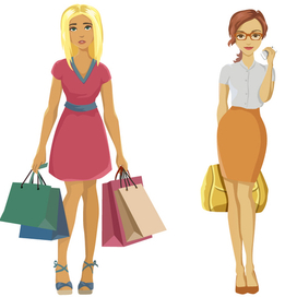 Девушки вектор