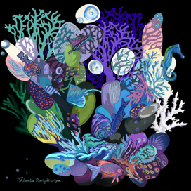 Пузырьки под водой.