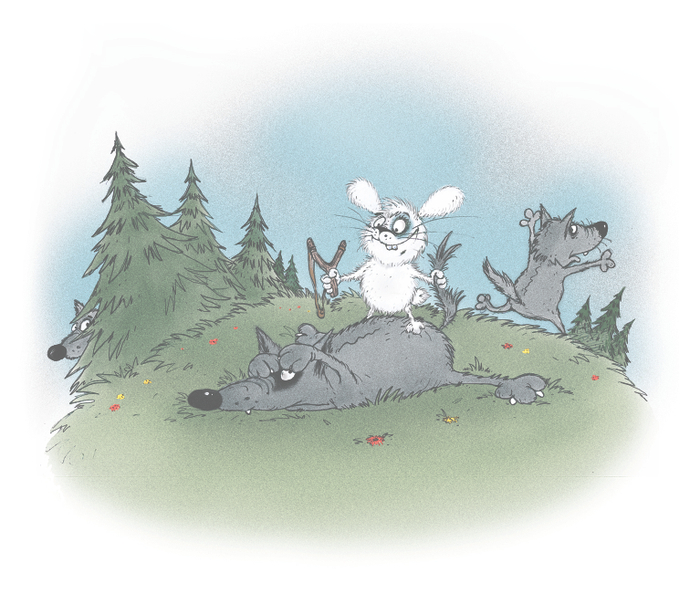 Маленького, белого, пушистого зайчика обидеть может каждый, а вот убежать смогут не все