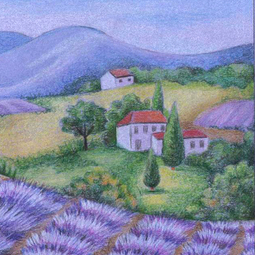 Декоративный пейзаж "Лавандовые поля"