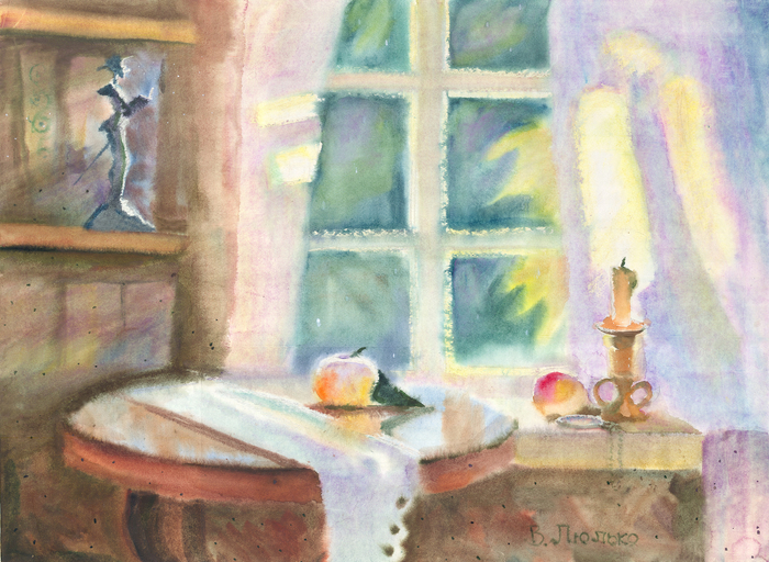 Придуманный натюрморт в интерьере.