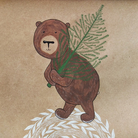 Мишка готовится к новому году