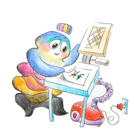 Бренд персонаж Тюбик CMYK