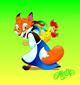 лиса и петух