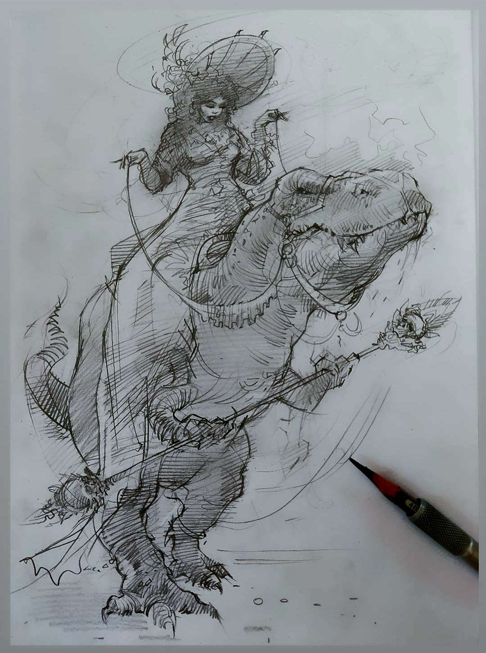 Скетч с динозавриком)