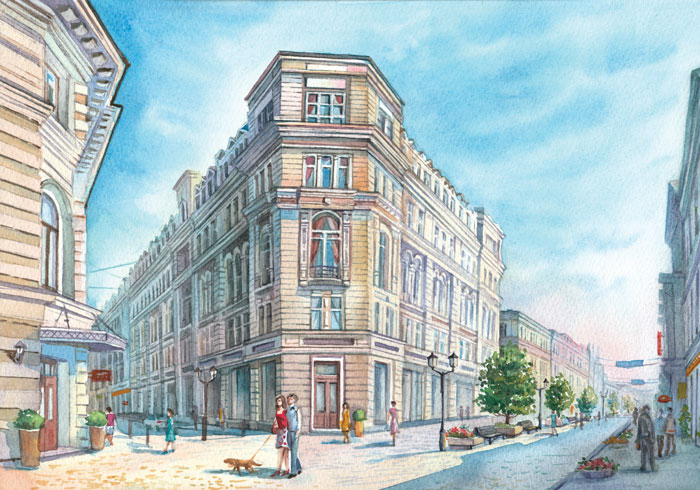 Июнь. Иллюстрация для календаря