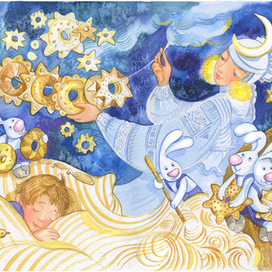 Ночь на небо нижет звездные баранки...