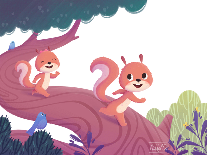 Белла и Борис. Легенда о героях леса. Иллюстрация к книге