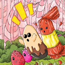 тихий комикс о тревожных событиях в сладком царстве