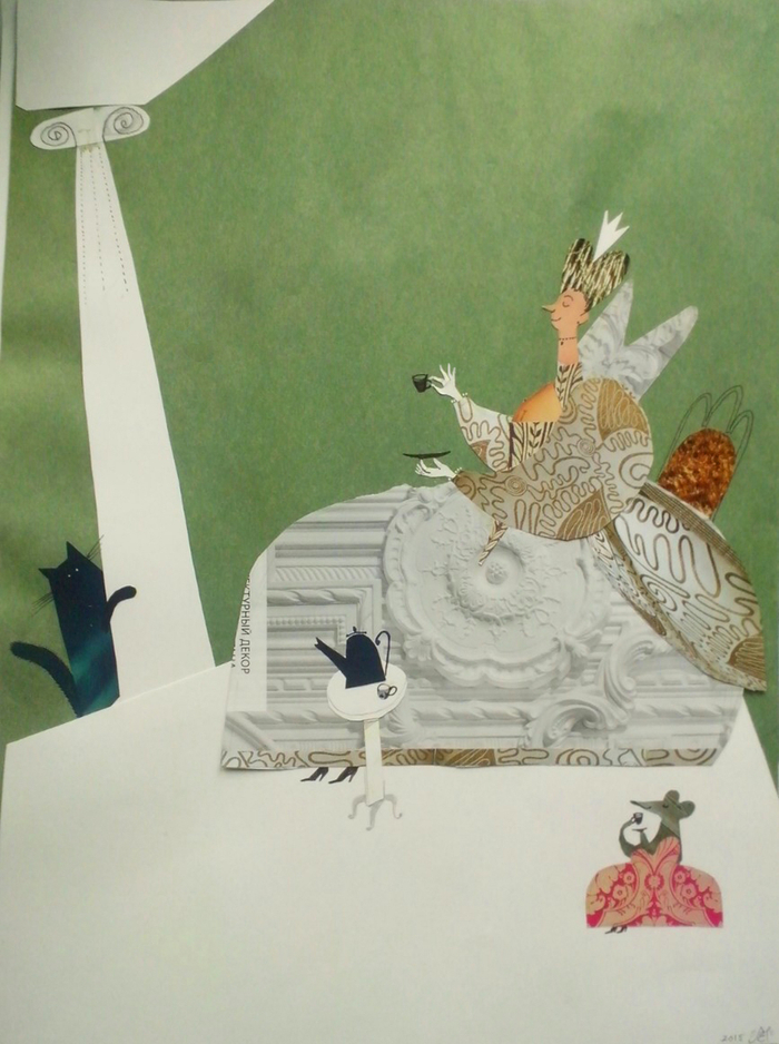 Где ты была сегодня, Киска, у Королевы у Английской, что ты видала при дворе, видала Мышку на ковре