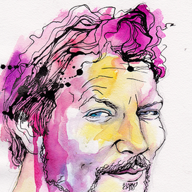 Eddie Vedder watercolour 