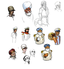Наброски персонажей для конкурса