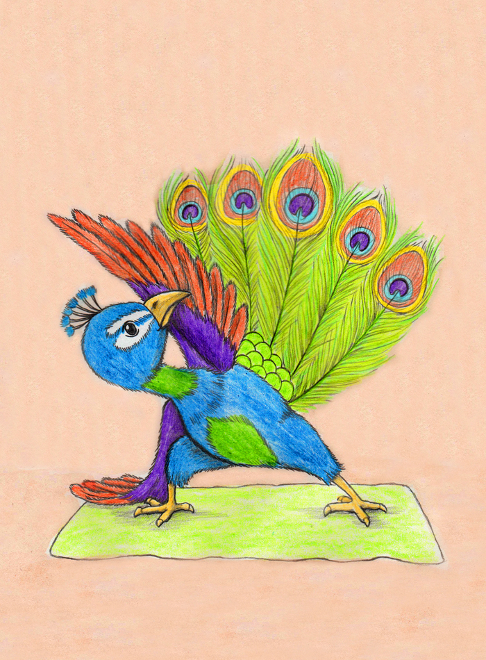 "Павлин". Вытяжение в сторону из положения стоя - Паршваконасана.