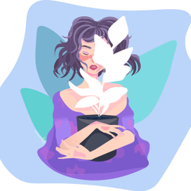 Девочка с цветком