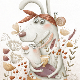 Мамин зайчик (перезагрузила, без фона работа полюбилась мне больше)