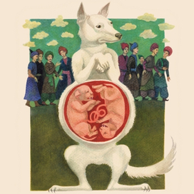 Иллюстрация к персидской сказке о птице Симург