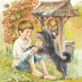 Детство Тёмы. Иллюстрация на обложку.