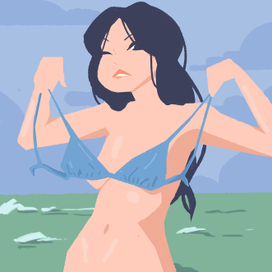 Девушка на пляже