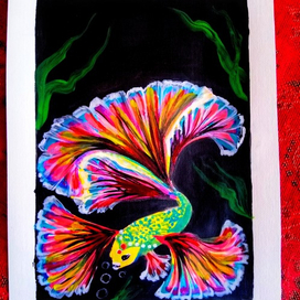 Открытка. Волшебная рыбка