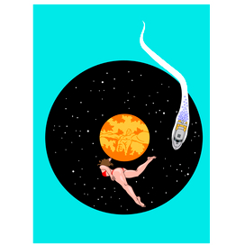 Винил. Метафора. Постер. Векторная графика. Работа сделана в Adobe Photoshop.