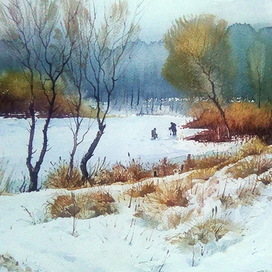 ,,Зимняя рыбалка на р.Десне,,