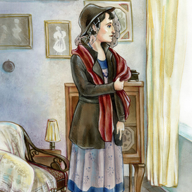 Анна Ахматова в своем доме 