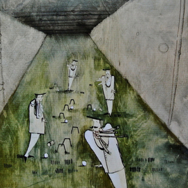 Эскиз декораций к пьесе Б.Шоу "Дом, где разбиваются сердца"