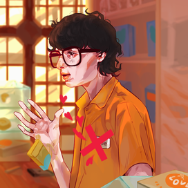 с первого взгляда;