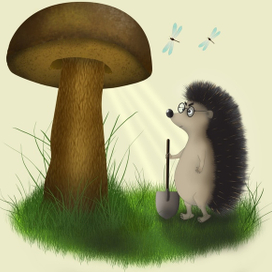 Ежик и Гриб