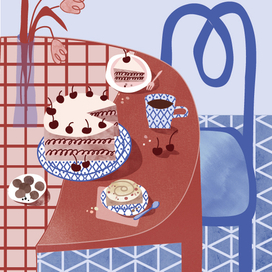 иллюстрация для кофейни